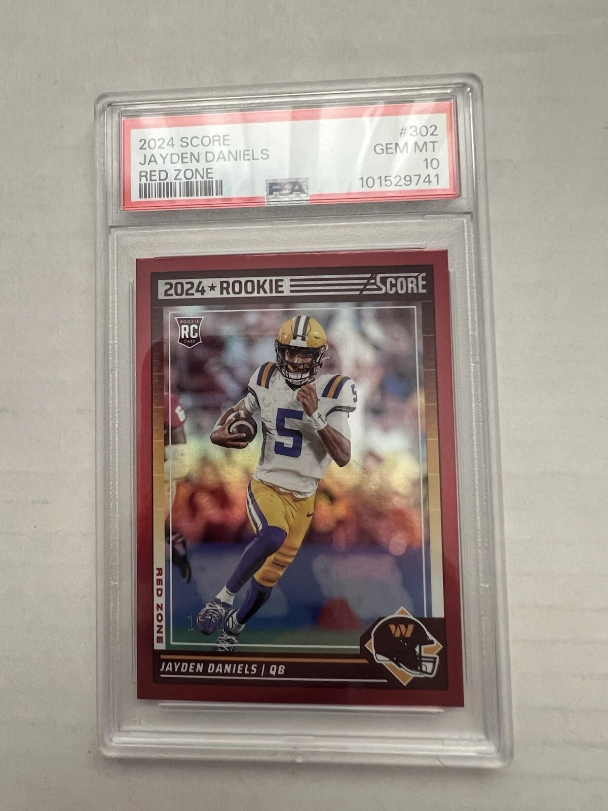 Jayden Daniels Panini Score #302 Red Zone