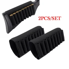 2pcs Ammo Holder Rifle ButtStock Carrier Pouch Hunting Pouch