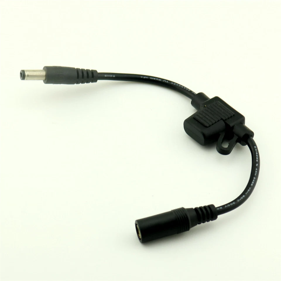 5.5mm x 2.1mm Male to Female DC Power Cable CCTV With Mini ATM Auto Fuse Holder - Image 2 of 4