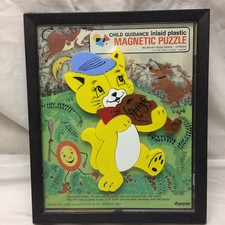 Vintage Magnetic Puzzle by Questor Cat and the Fiddle Made in USA