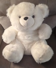 VINTAGE AMERICAN WEGO PLUSH WHITE TEDDY BEAR SOFT 19 Inch STUFFED ANIMAL 900WT