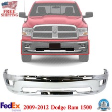 Front Bumper Face Bar Chrome With Fog Light Holes For 2009-2012 Dodge Ram 1500
