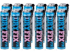12 x Sika Pinkgrip Dryfix Plaster Board Adhesive 750ML Fire Retardant Dual Flow