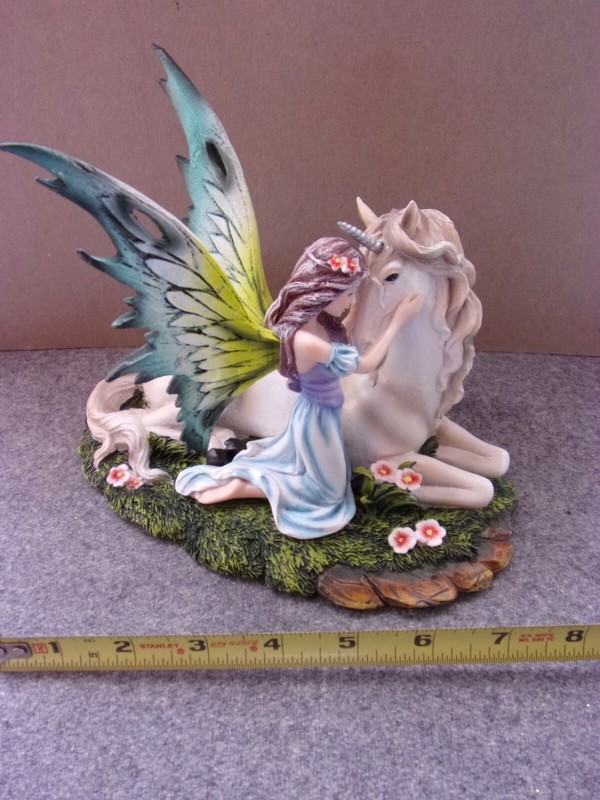Pacific Giftware Fairy Princess with Unicorn Figurine   Removable Wings