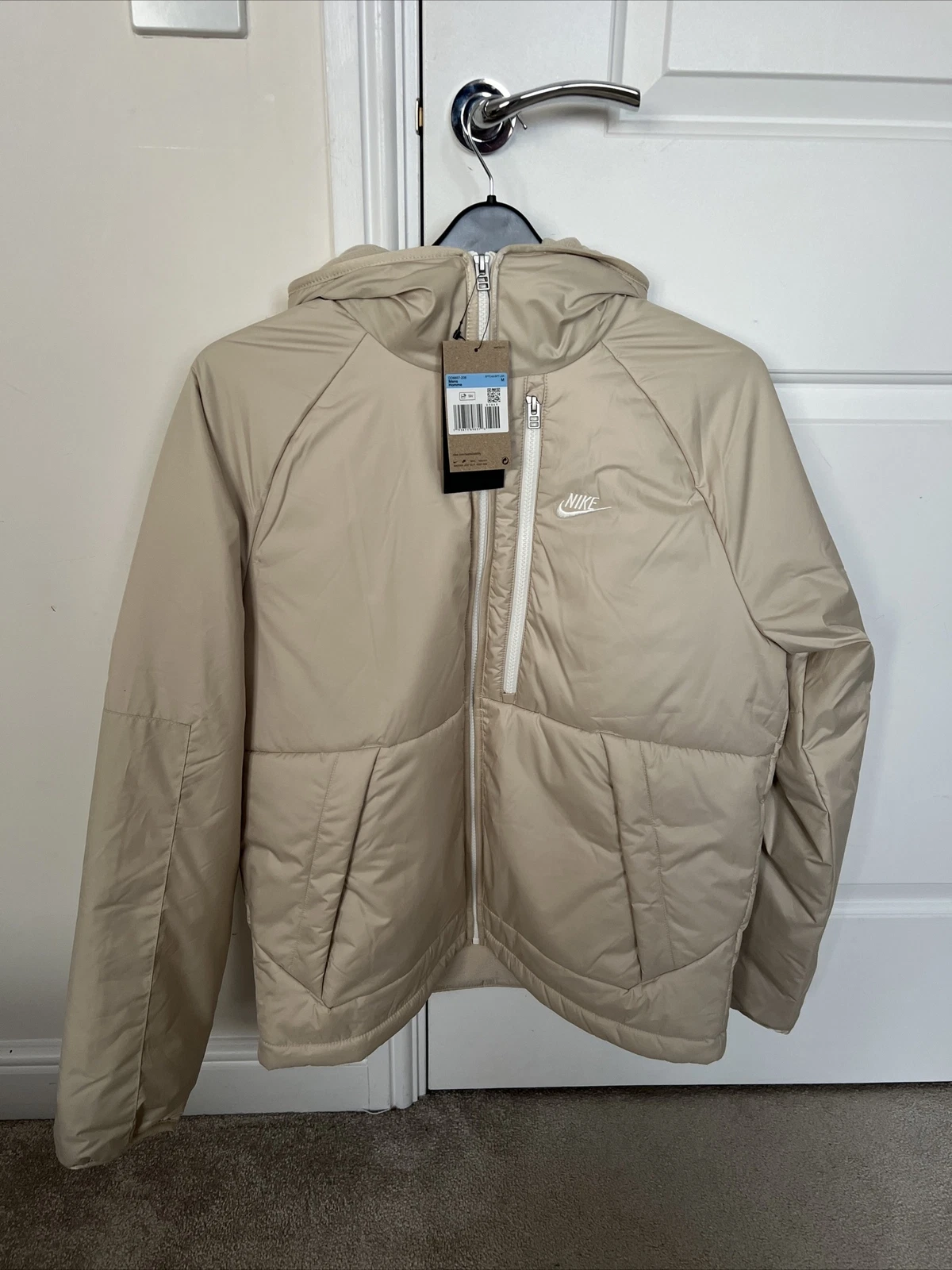 Nike Sportswear Therma-FIT Legacy Men's Hooded Jacket DD6857-206 M beigeRRP £120
