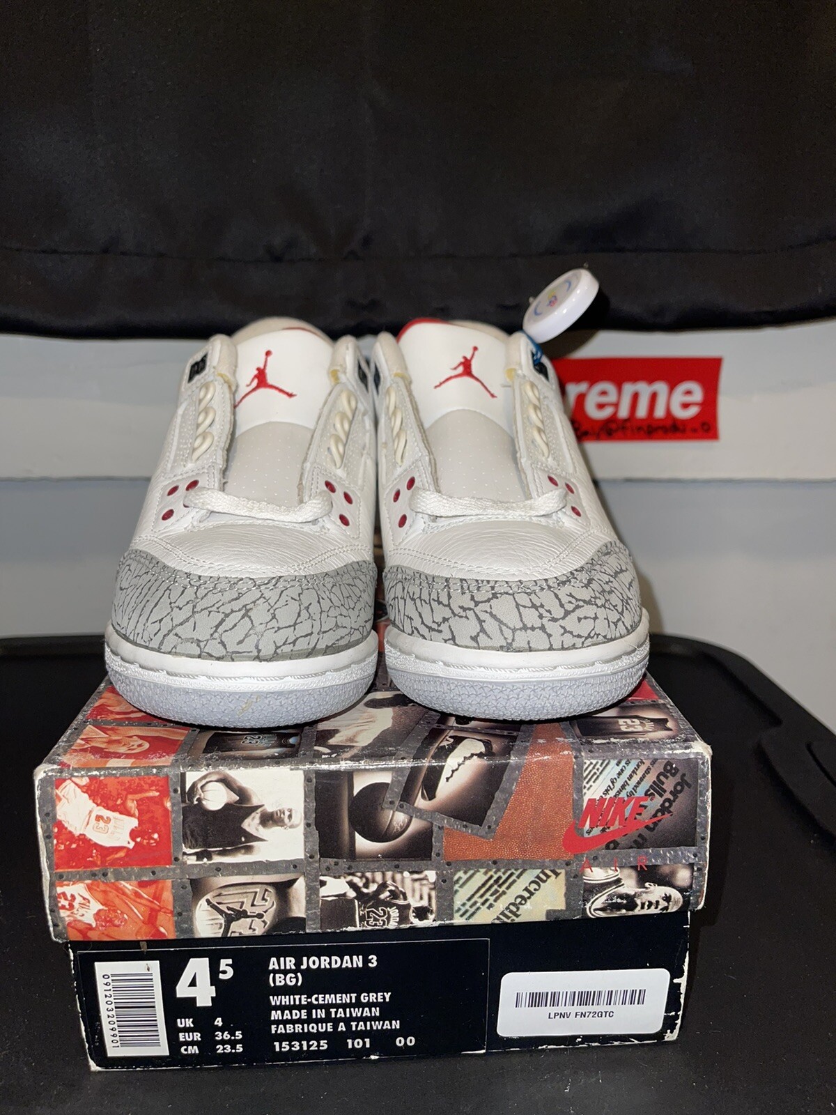 Merchandising Pivniţă primire Jordan 3 White Cement Grey 1994 Size 4.5 DS RARE VTG VINTAGE AIR Nike | eBay Merchandising Pivniţă primire Jordan 3 White Cement Grey 1994 Size 4.5 DS RARE VTG VINTAGE AIR Nike | eBay