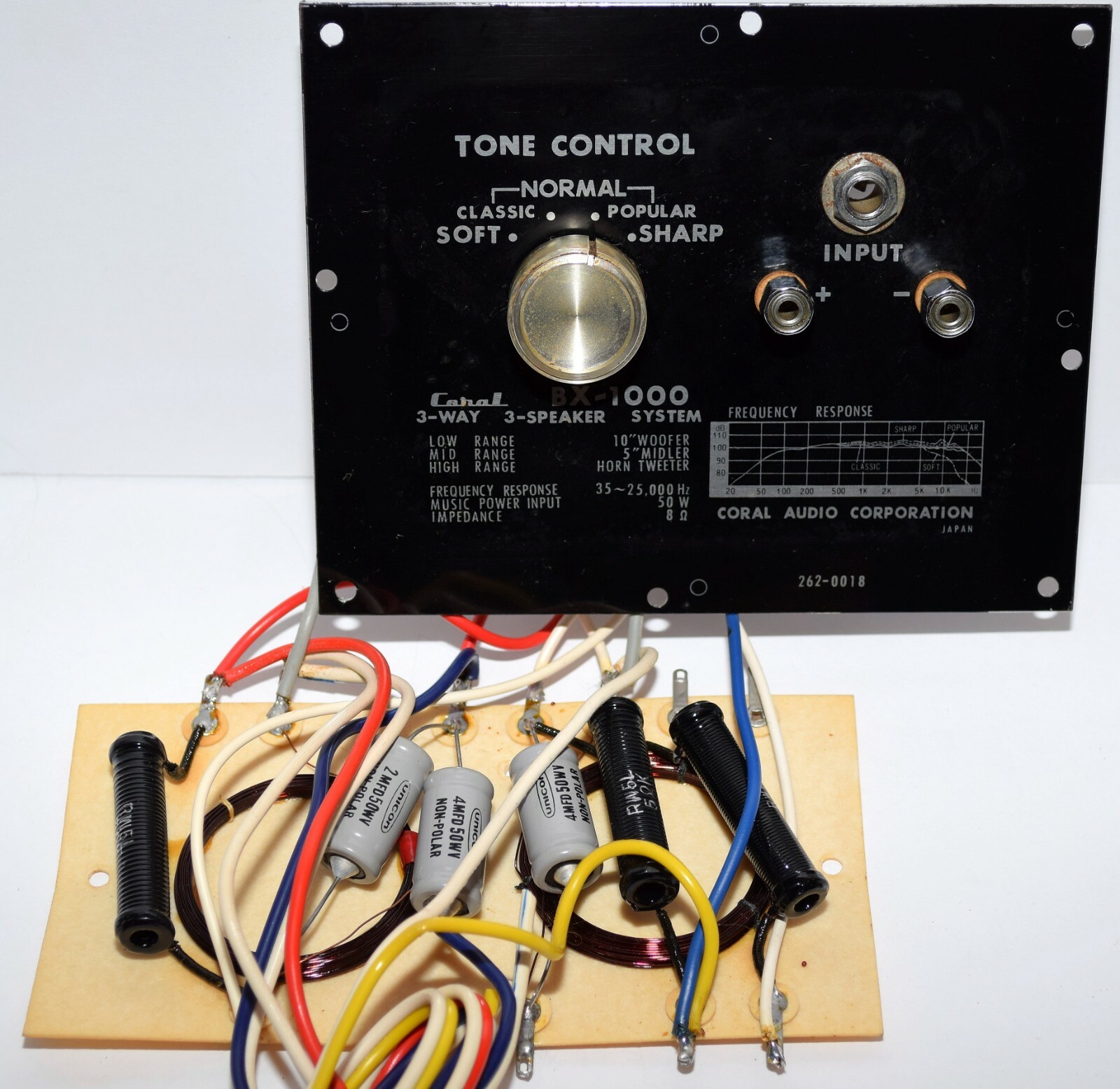 Vintage Coral BX-1000 Speaker 3-Way Crossover - Made In Japan Tested Working OK