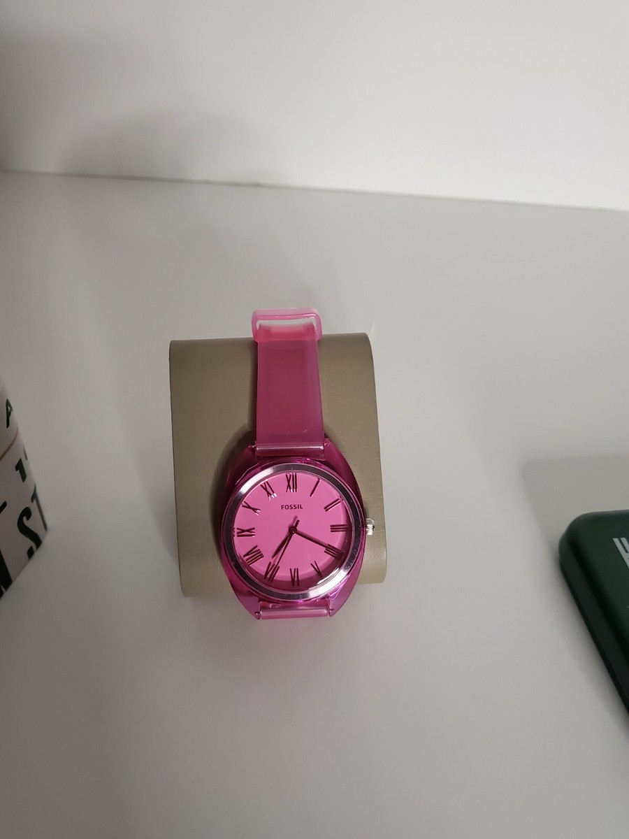 Fossil Women's Jude Pink Silicone Watch ES4857, New