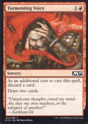 4X TORMENTING VOICE 164/280 CORE SET 2019 M19 MTG MAGIC NM X4