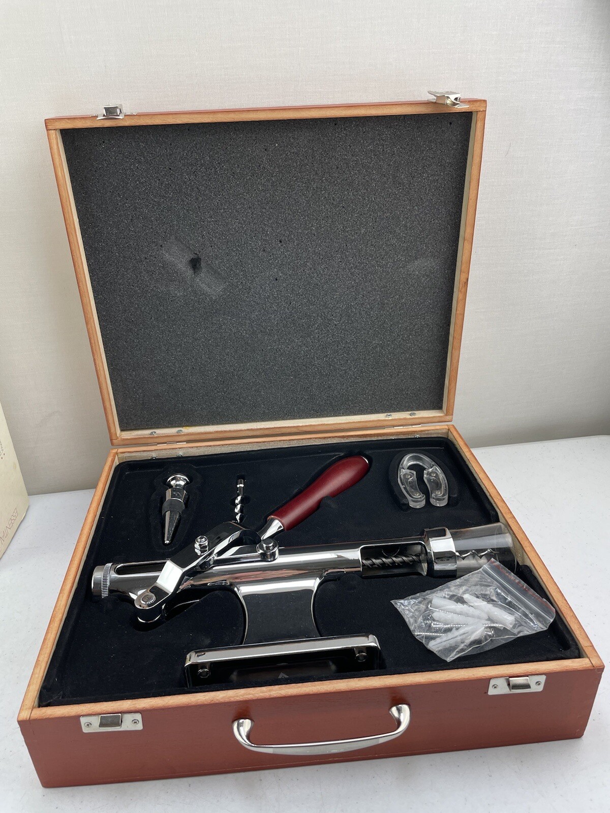 Essential Gear 5 Piece Wine Opening Set in Wooden Gift Box BNIB | eBay UK