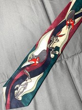 Vintage 1993 Looney Tunes Mania Bugs Bunny and Yosemite Sam Tie