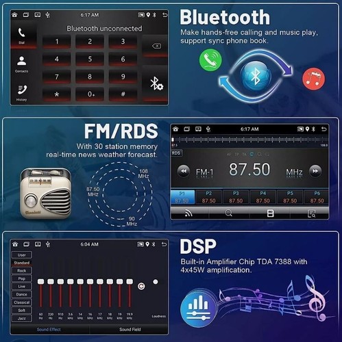 For 2005-2010 Benz Smart Fortwo W451 Android 13.0 Stereo Car Radio GPS Carplay - Bild 6 von 8
