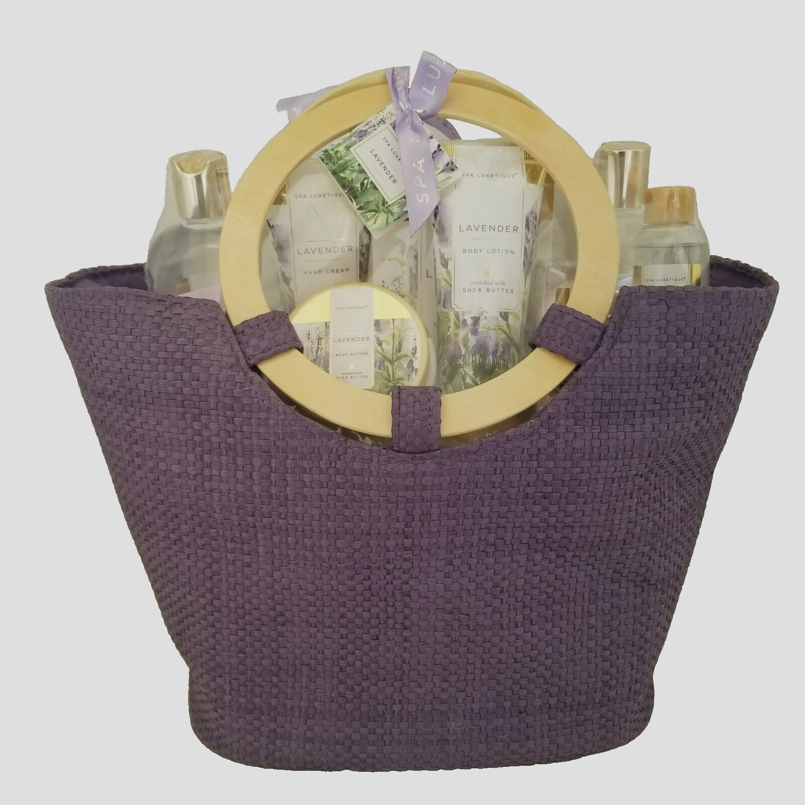 Spa Luxetique Gift Basket Lavender 10-Piece Bath Body Set For Women New