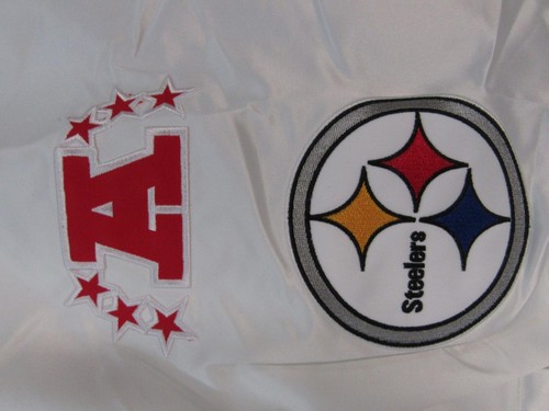 Pittsburgh Steeler Men Mitchell & Ness Super Bowl XL Satin Snap Jacket Coat $150 - Picture 5 of 11
