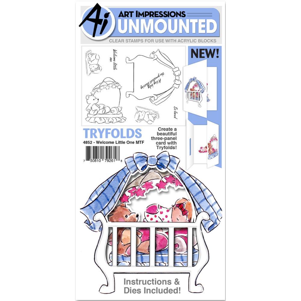 BABY Tryfolds Clear Unmounted Rubber Stamp Set ART IMPRESSIONS