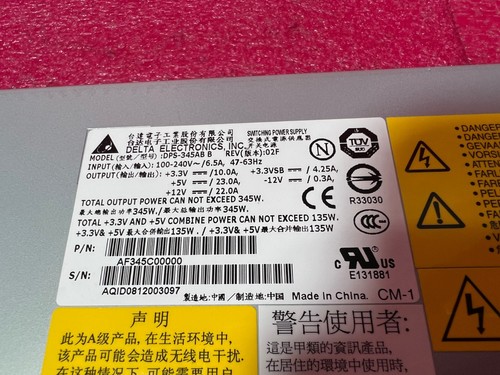 Trend Micro M-Series Firewall InterScan Gateway Delta DPS-345AB B Power Supply - Picture 5 of 8