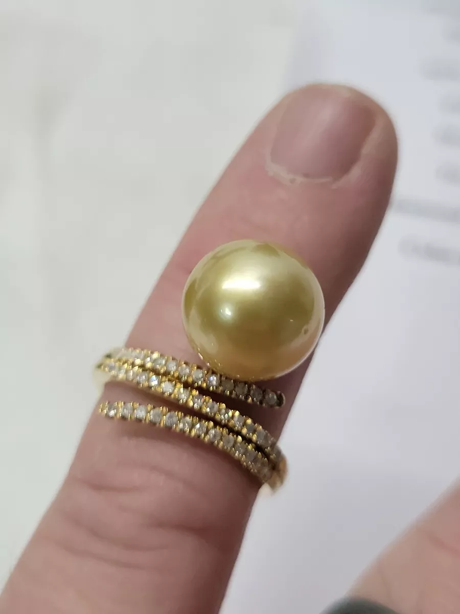 EFFY DIAMOND Pearl RING 14KT GOLD MSRP 4200 size 7 eBay