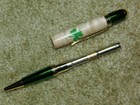 Green Shamrock Twist Pen with Shamrocks Mounted on Curly Maple Body & Green Ends — photo 8