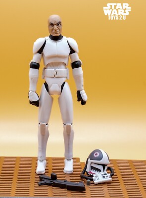 Star Wars MATCHSTICK CW34 The Clone Wars Trooper Pilot 3.75â€ Figure Helmet TCW | #2029998556