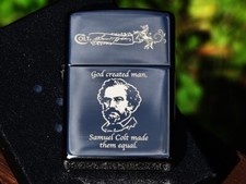Colt Founders Zippo Lighter - Firearms - Samuel Colt Made Them Equal - Sam