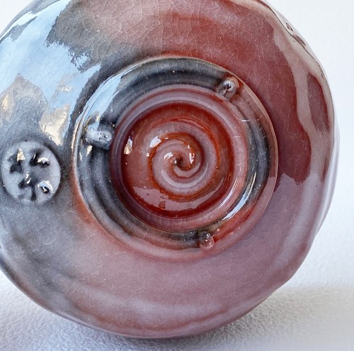 Kyo Kiyomizu yaki ware Japanese matcha bowl Raku yaki Aka Raku Jo Japan - Picture 11 of 12