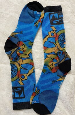 Smartwool Bike Zero Cushion Print Crew Socks, Size M