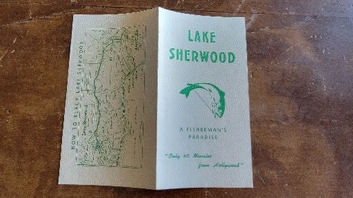 Lake Sherwood CA Fishermans Paradise Vintage 1946 Season Travel Brochure - Picture 3 of 4