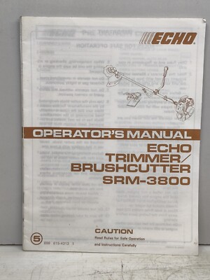 Original Echo Trimmer/Motorsense SRM-3800 Bedienungsanleitung gebraucht alt