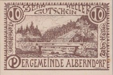 10 HELLER 1920 City of ALBERNDORF Upper AUSTRIA #PG802.U