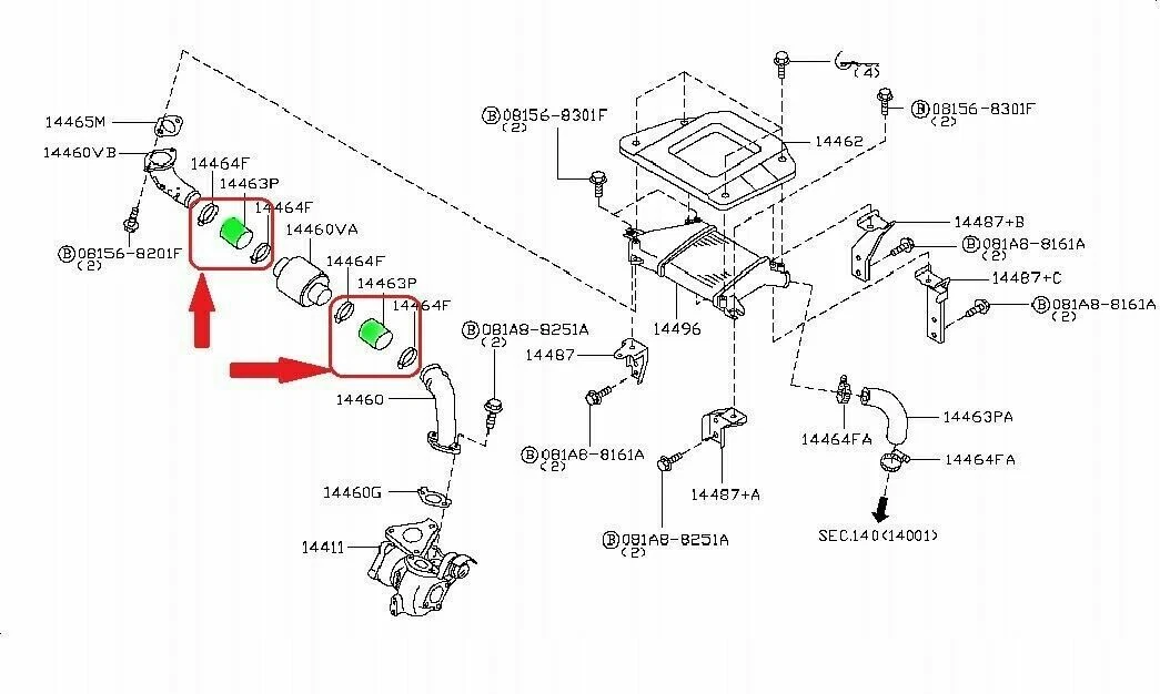 TUYAU D'AIR DE CHARGE EN SILICONE POUR NISSAN X-TRAIL T30 2.2 DCi 14463EQ400 TUYAU TURBO - Image 3 sur 3