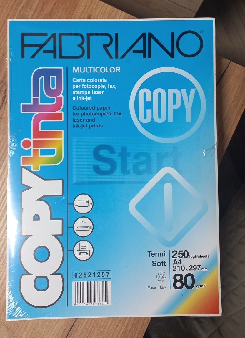 Risma Carta A4 80gr 250 Fogli Multicolore FABRIANO 62529742