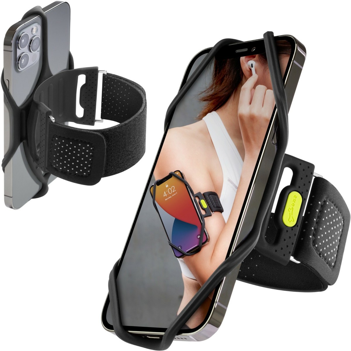 BONE Phone Armband, Running Phone Holder, Universal Cell Phone Size 