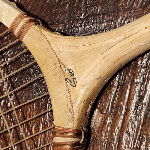2 raquetas de bádminton de madera vintage SPORTCRAFT SILVER WING con prensa de doble cabeza - Imagen 7 de 15