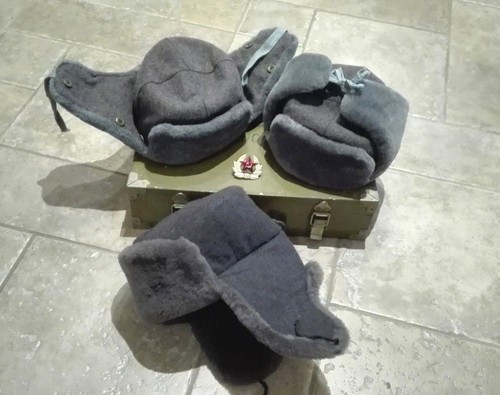 Winter Hat Ushanka + Badge,Size 