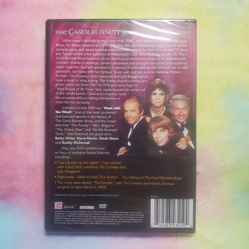 The Carol Burnett Show Carols Favorites DVD 3 Hours 48 Minutes Sealed New - Imagen 2 de 2