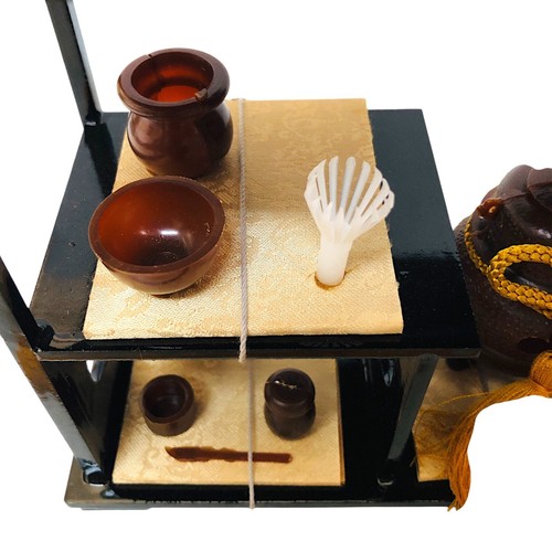 Japanese Dollhouse Hina Doll Tea Ceremony Chadougu Mini Display Furniture T17 - Picture 10 of 16