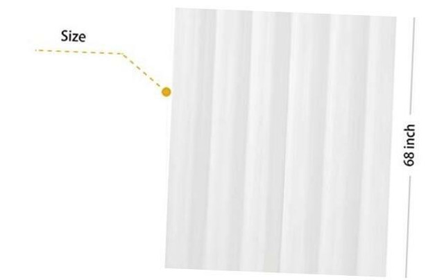 N&Y HOME Fabric Shower Curtain Liner Shorter Size 68