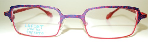 LAFONT COCO RED AND BLUE POUR LES ENFANTS EYEGLASSES 118 43- 18 CHILDS - Picture 2 of 3