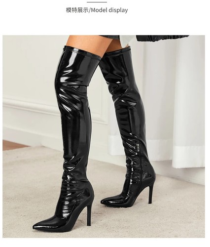 Sexy Stiletto High Heels Women Over-the-Knee Boots Pointed Toe Ladies Shoes - Bild 12 von 29