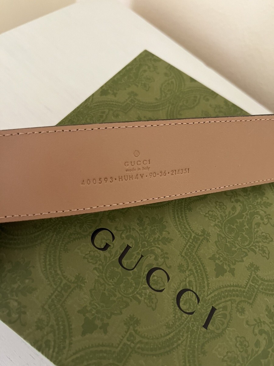 NWB Gucci GG Supreme Monogram Marmont GG Belt 90/ 36 Camel  display picture 2