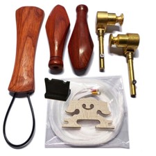 Morin khuur Upper Lower Bridge Horse head fiddle Pegs Strings Tailpiece Cord     