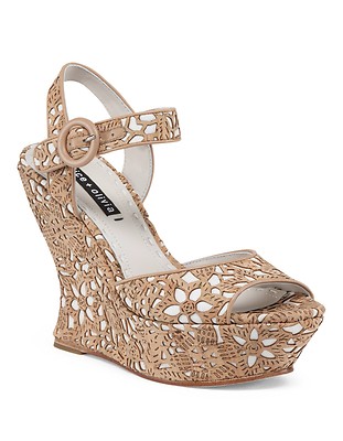 シューズ(女性用) Olivia Alice + Olivia Jana Laser Cut Wedge Sandals Size 7 UK 37.5 | eBay