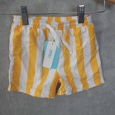 Iffei Swim Shorts Size 2Y White/Yellow NWT