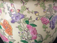 Cache Pot à Décor de Feurs China Ancien Chine Inchine Antique Chinese