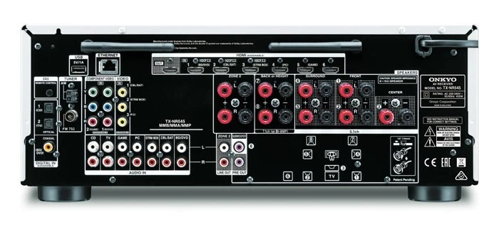 Onkyo TX-NR545 7.2A/V Receiver W-Lan Bluetooth 4kUltra HD Dolby Atmos OSD - Bild 4 von 4