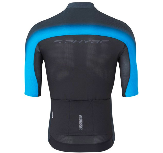 Camiseta deportiva de manga corta Shimano S-PHYRE Flash para hombre en negro/azul todas las tallas
