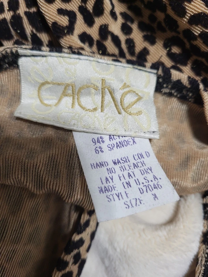 Blusa top a rayas M body estampado leopardo de una pieza años 90 Y2K Foto 4 de 4