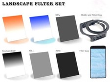 Image of 62mm Adapter Ring ND 2+4+8 Orange,Sky Blue Grad ND Filters+Holder & case UK
