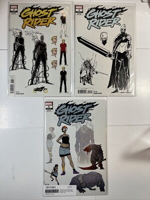 GHOST RIDER #3 #4 #6 1:10 KUDER DESIGN VARIANT COVER MARVEL COMICS