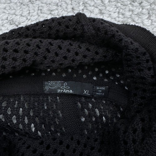 Prana Translucent Sweater Black Womens XL - Picture 3 of 7